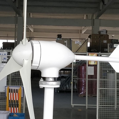 Witte Kleine Horizontale Windturbine voor Huisgebruik 600W 800W 1000W 12V 24V 48V